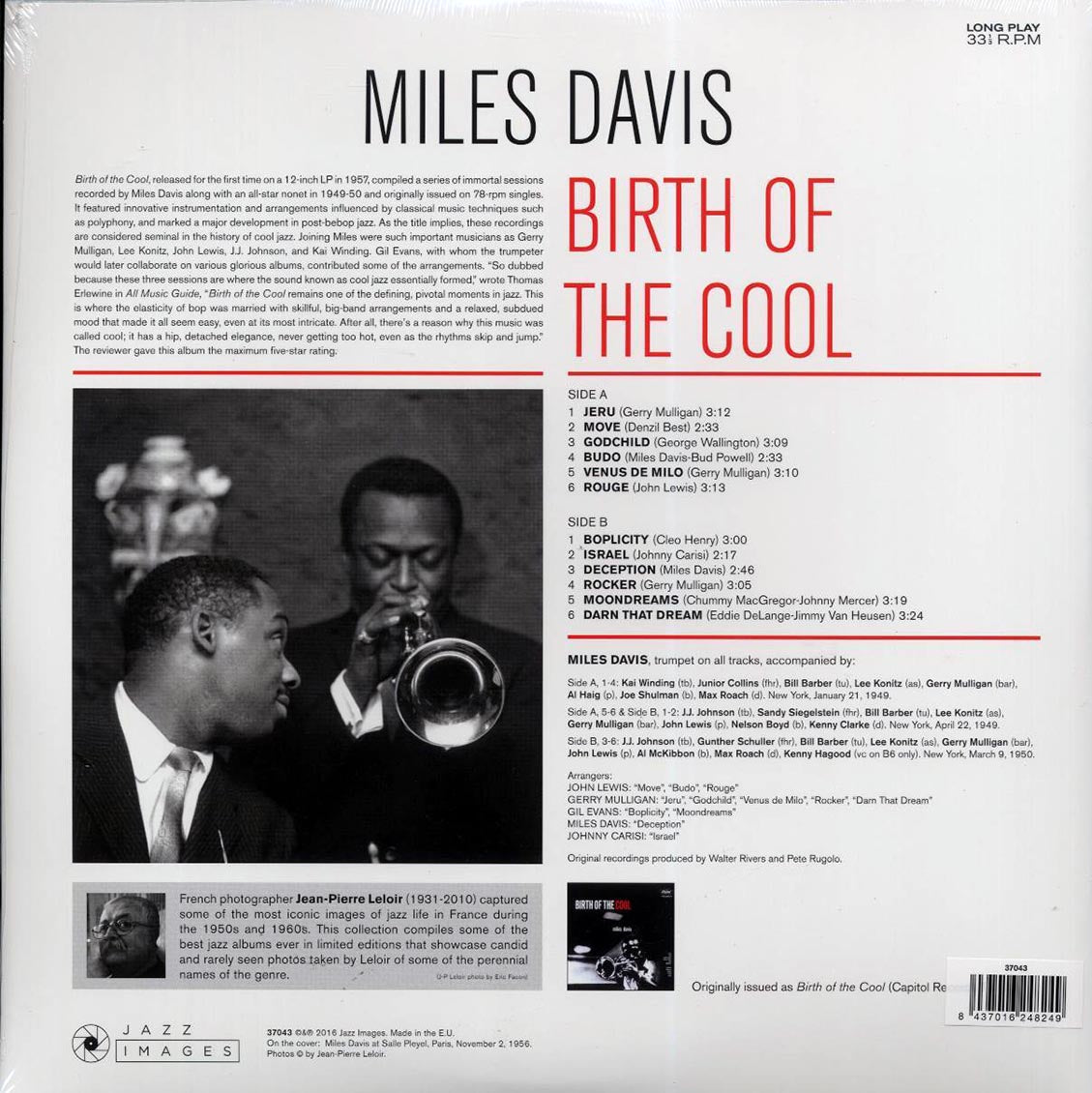 Miles Davis - Birth Of The Cool (ltd. ed.) (180g) vinyl LP back cover