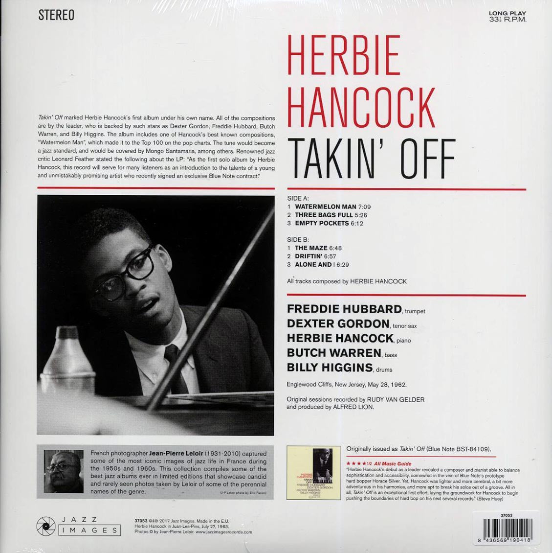 Herbie Hancock - Takin' Off (ltd. ed.) (180g) vinyl LP back cover