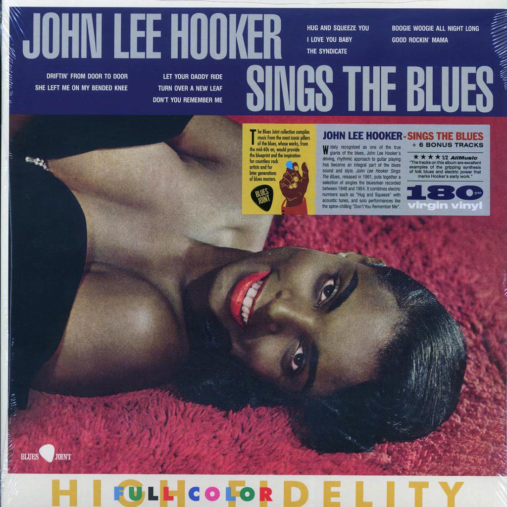 John Lee Hooker - John Lee Hooker Sings The Blues (+6 bonus tracks) (ltd. ed.) (180g) vinyl LP front cover