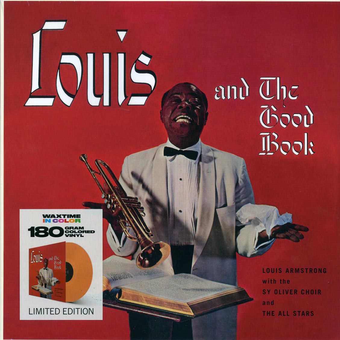 Louis Armstrong & His All-Stars, The Sy Oliver Choir - Louis And The Good Book (+bonus track) (ltd. ed.) (180g) (orange vinyl) vinyl LP front cover