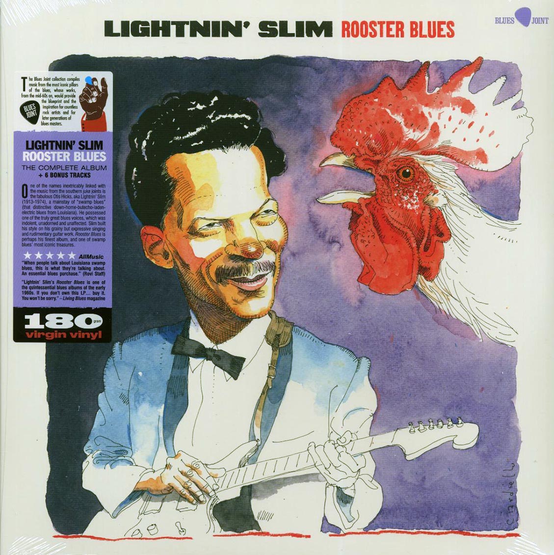 Lightnin' Slim - Rooster Blues (+6 bonus tracks) (ltd. ed.) (180g) vinyl LP front cover