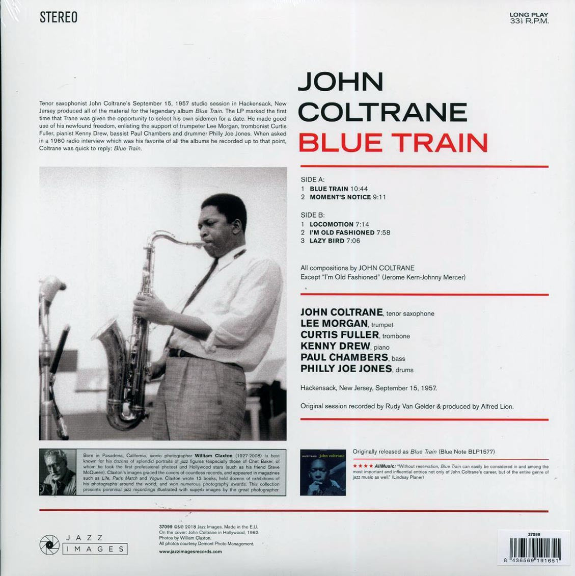John Coltrane - Blue Train (ltd. ed.) (180g) vinyl LP back cover