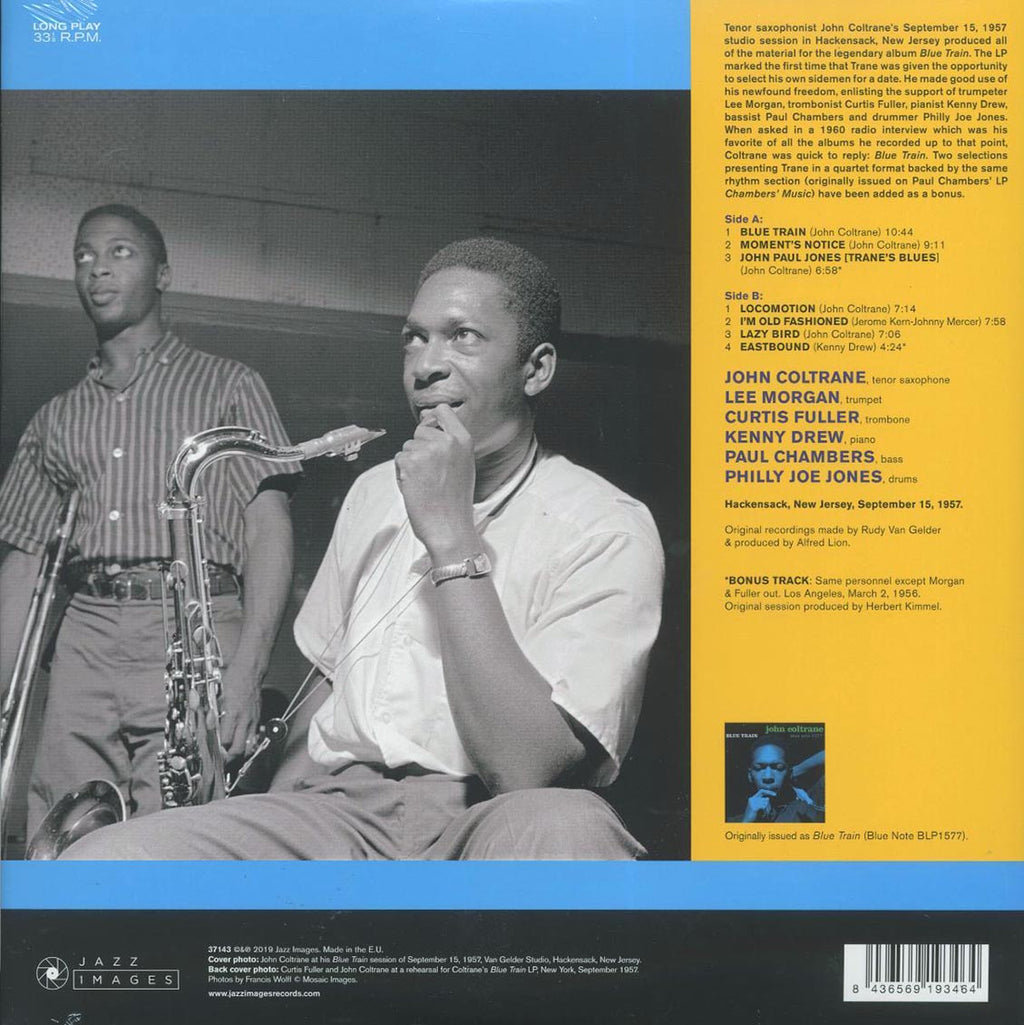 John Coltrane - Blue Train (+2 bonus tracks) (ltd. ed.) (180g) vinyl LP back cover