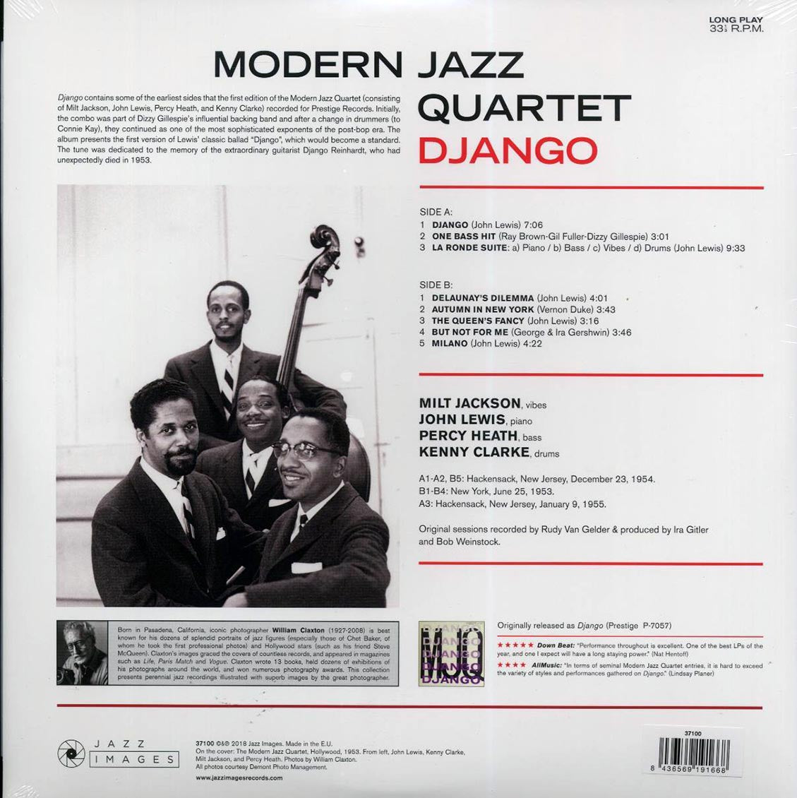 Modern Jazz Quartet - Django (ltd. ed.) (180g) vinyl LP back cover