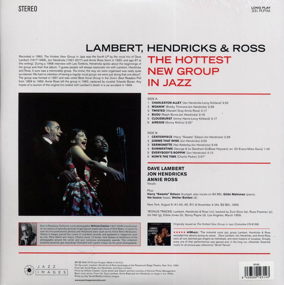 Lambert, Hendricks & Ross - The Hottest New Group In Jazz (+2 bonus tracks) (ltd. ed.) (180g) vinyl LP back cover