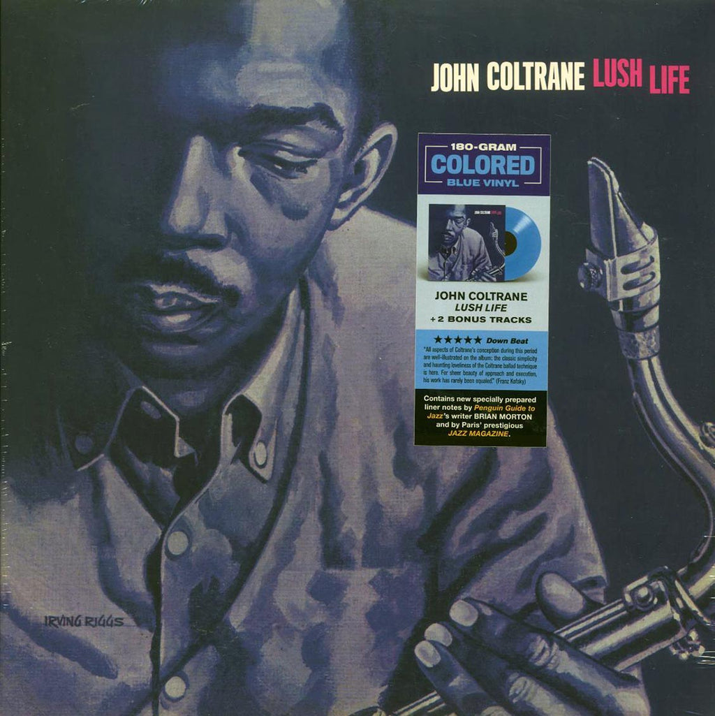 John Coltrane - Lush Life (+2 bonus tracks) (ltd. ed.) (180g) (blue vinyl) vinyl LP front cover