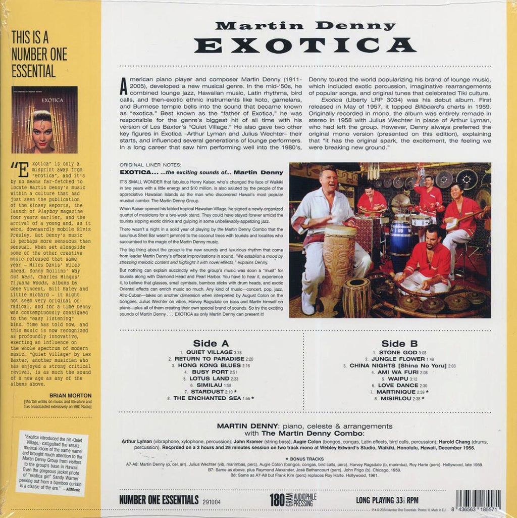 Martin Denny - Exotica (+4 bonus tracks) (ltd. ed.) (180g) vinyl LP back cover