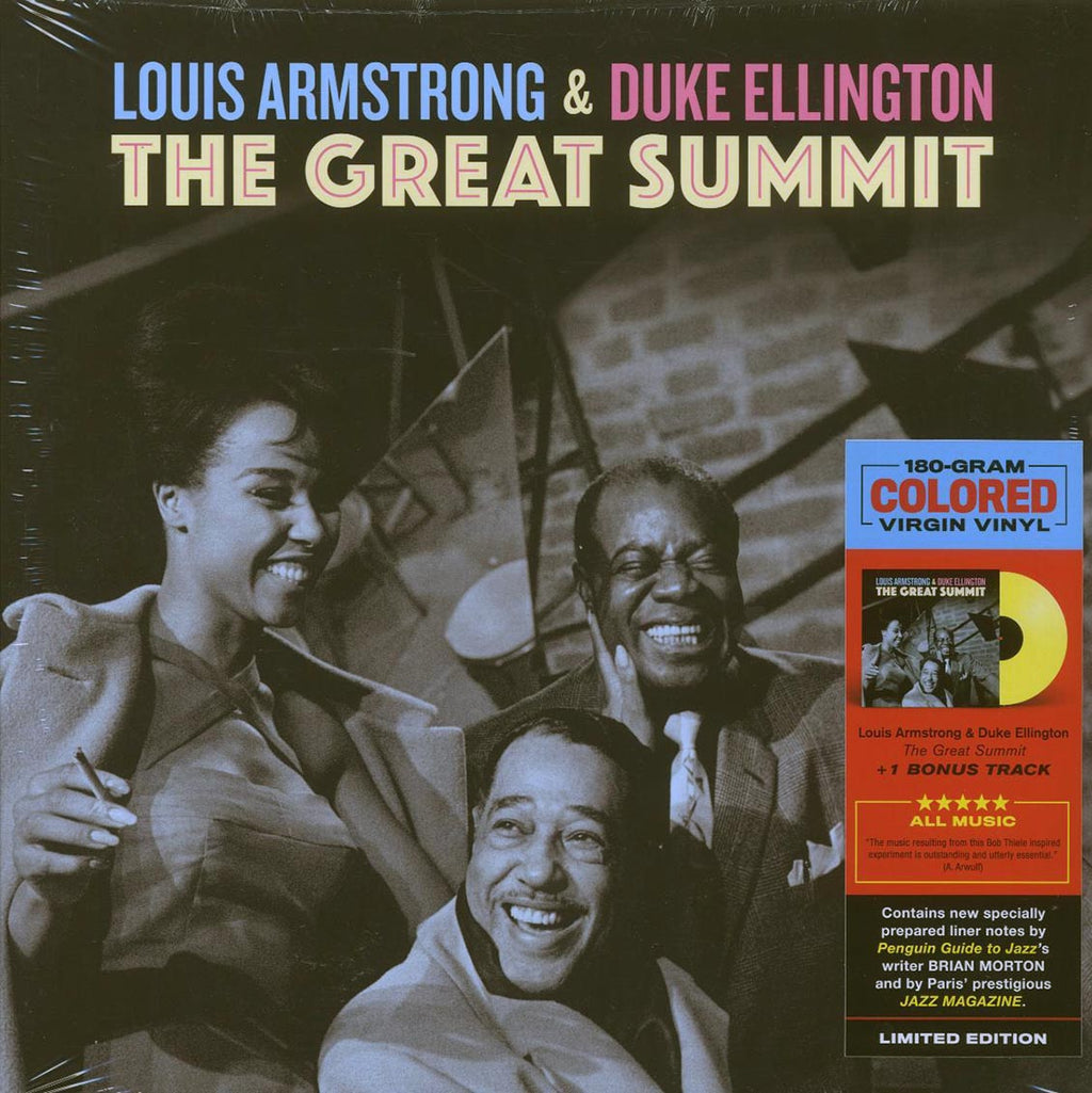 Louis Armstrong, Duke Ellington - The Great Summit (+bonus track) (ltd. ed.) (180g) (yellow vinyl) vinyl LP front cover