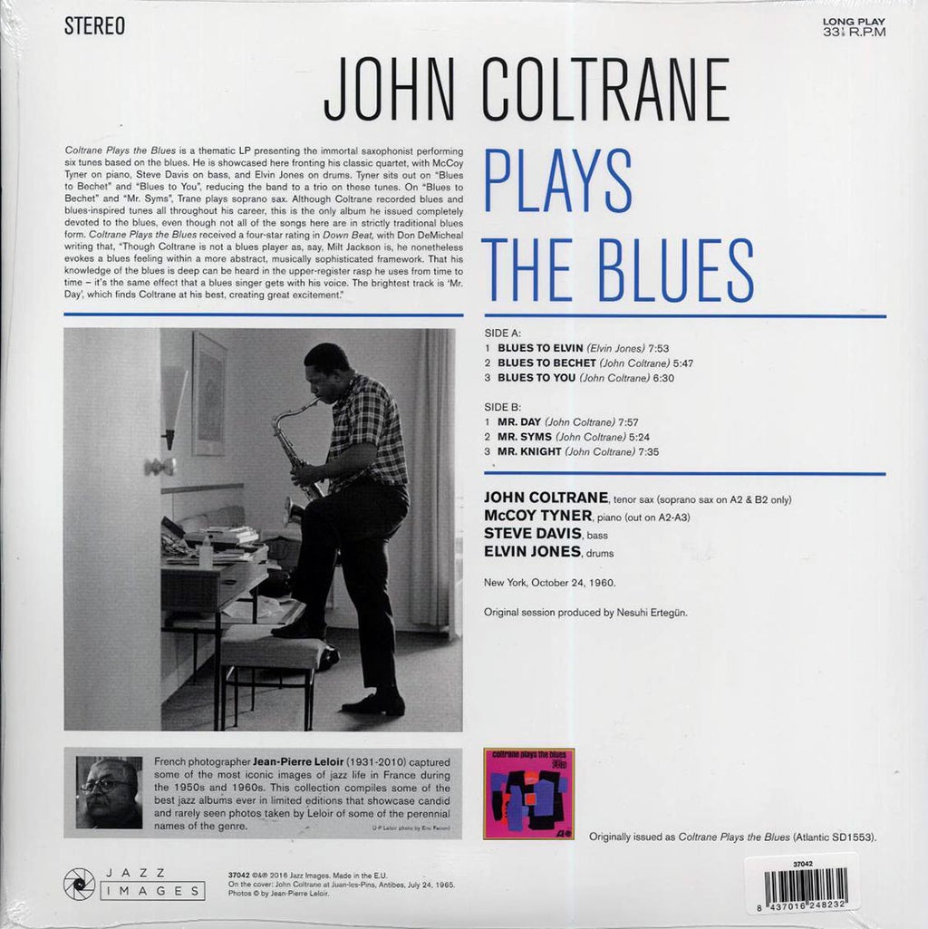 John Coltrane - Plays The Blues (ltd. ed.) (180g) vinyl LP back cover
