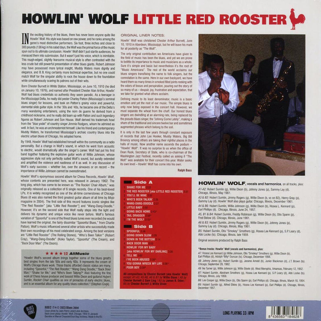 Howlin' Wolf - Little Red Rooster (+6 bonus tracks) (ltd. ed.) (180g) vinyl LP back cover