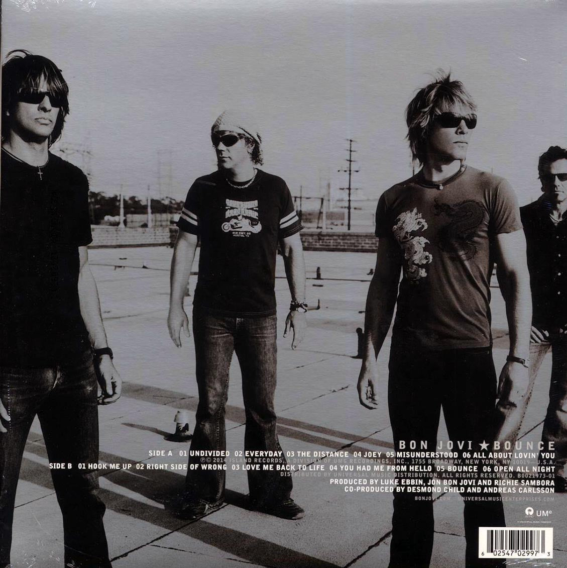 Bon Jovi - Bounce (180g) vinyl LP back cover