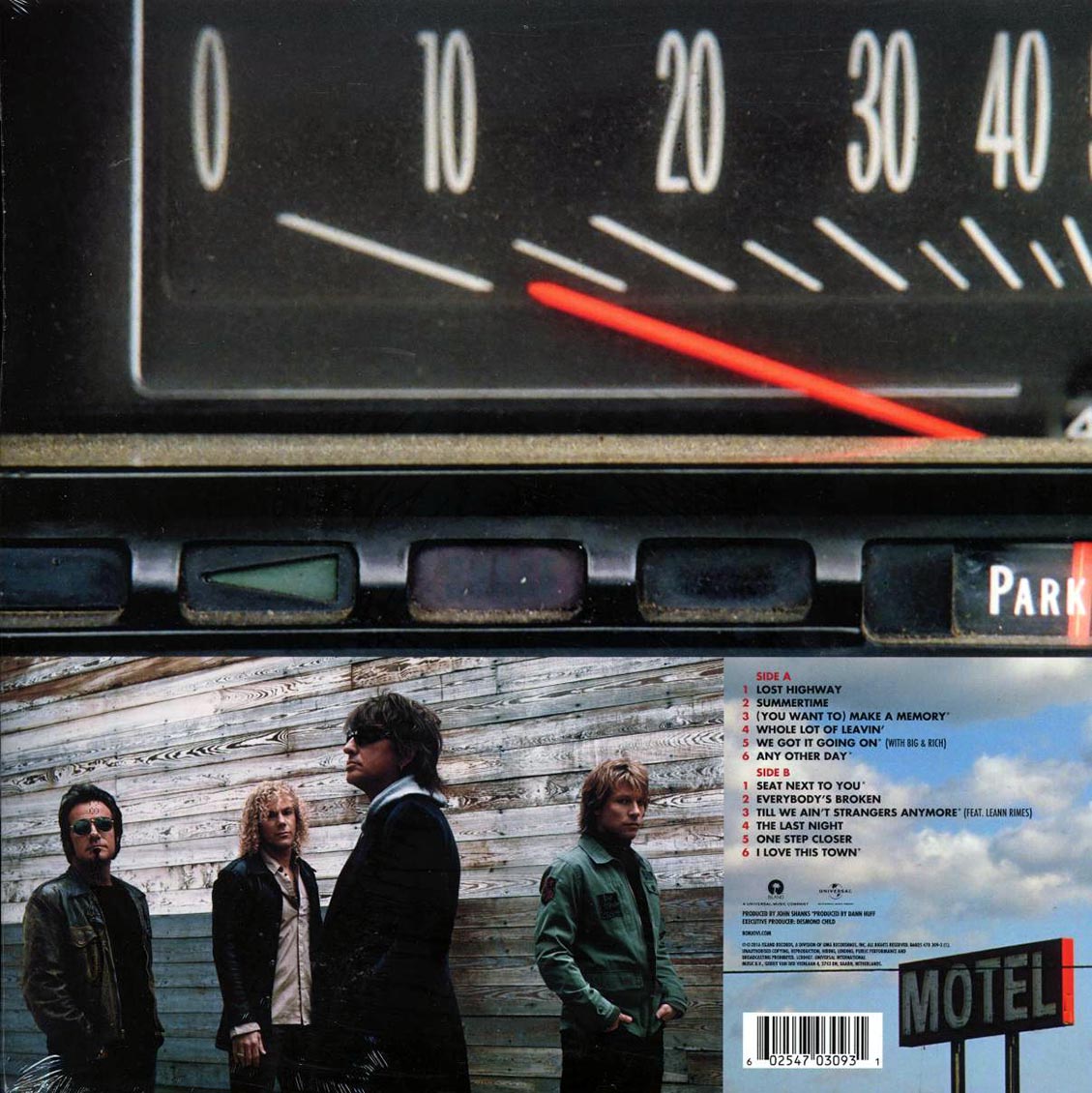 Bon Jovi - Lost Highway (180g) vinyl LP back cover