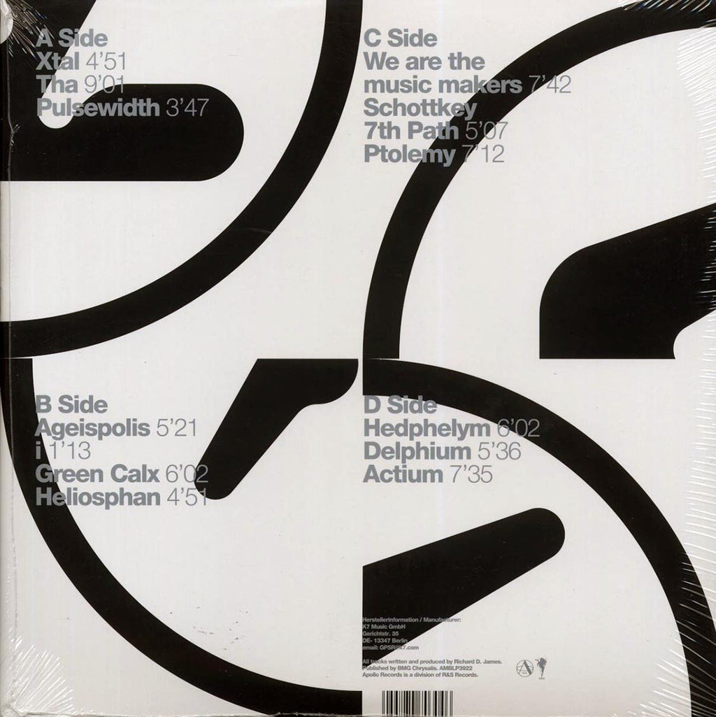 Aphex Twin - Selected Ambient Works 85-92 (2xLP) (remastered) vinyl LP back cover