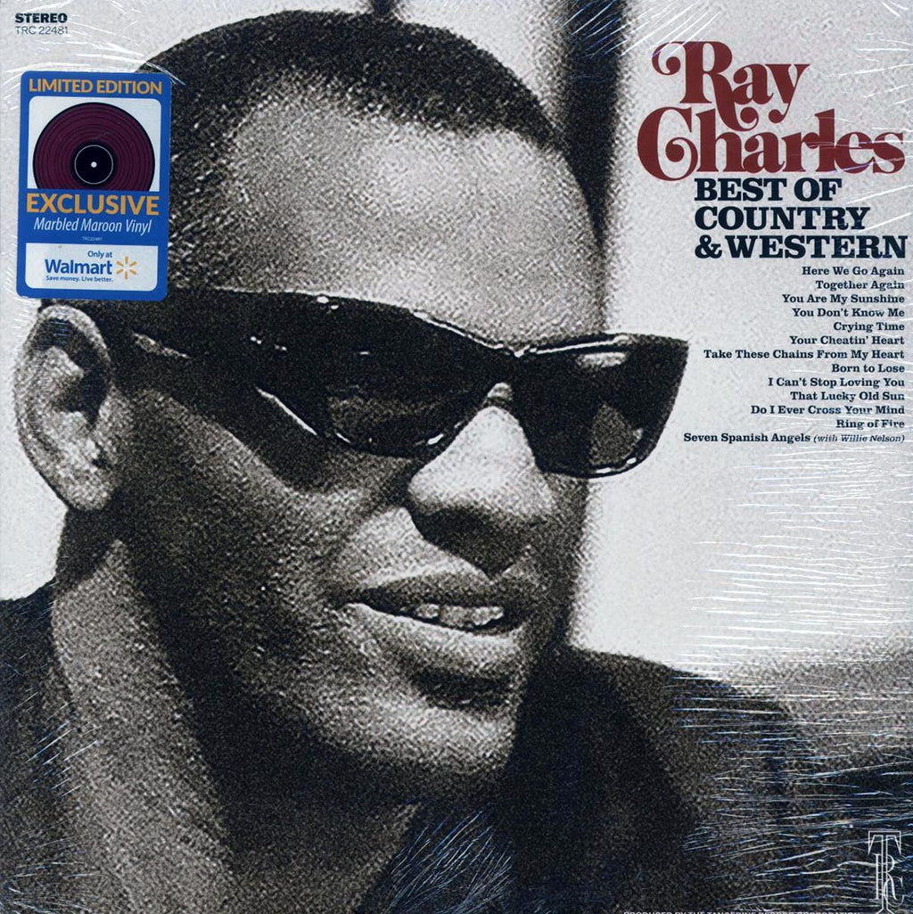 Ray Charles - Best of Country & Western (maroon vinyl) vinyl LP front cover