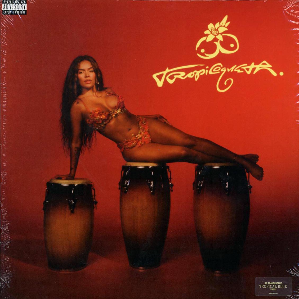 Karol G - Tropicoqueta (2xLP) (blue vinyl) vinyl LP front cover