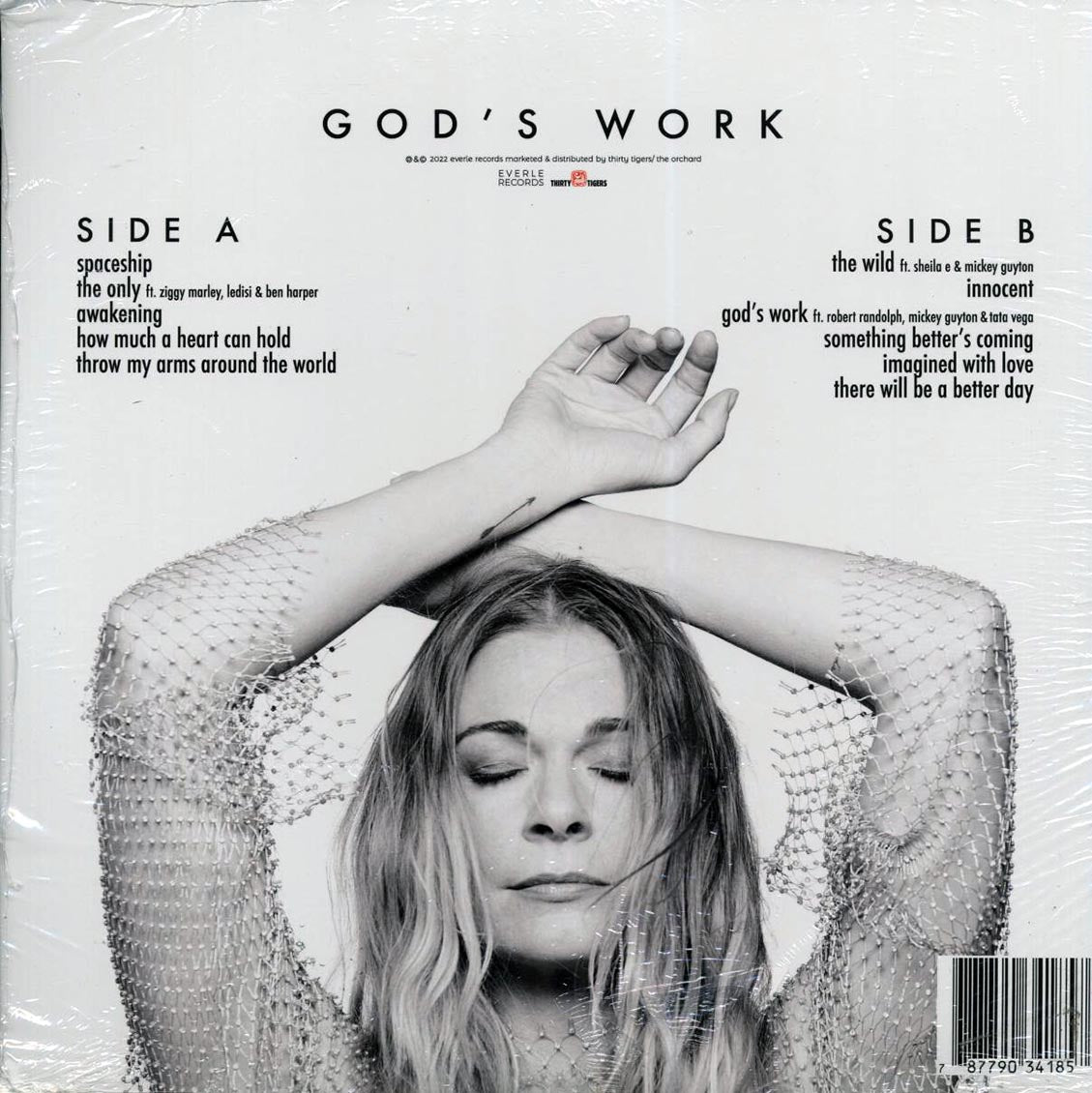 LeAnn Rimes - God's Work (gold vinyl) vinyl LP back cover