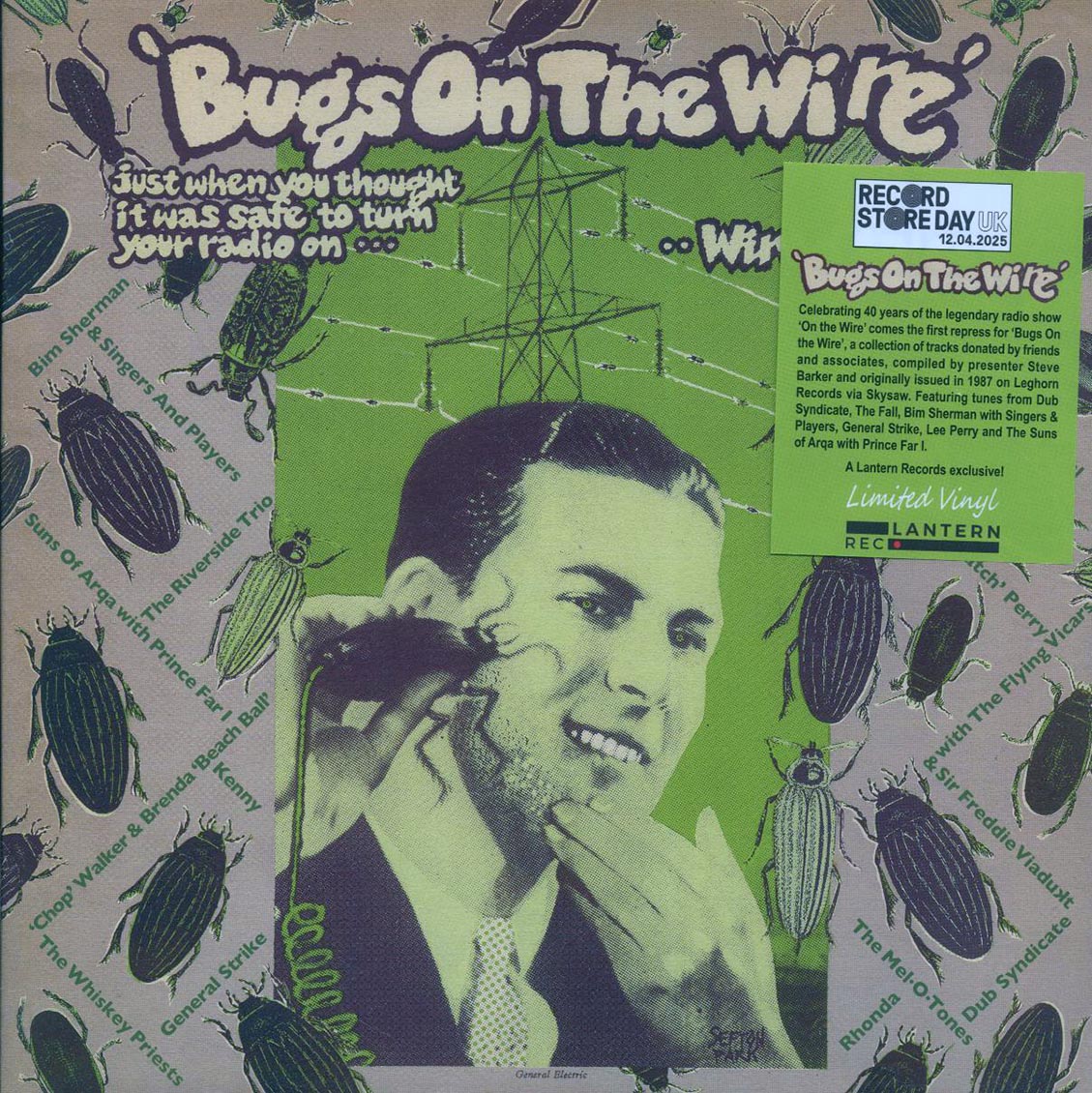 Prince Far I, Dub Syndicate, Lee Perry , The Mel-O-Tones, The Fall, Etc. - Bugs On The Wire (RSD 2025) (ltd. ed.) (remastered) vinyl LP front cover