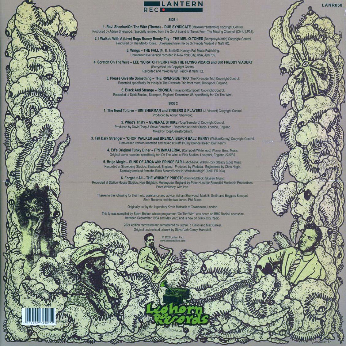 Prince Far I, Dub Syndicate, Lee Perry , The Mel-O-Tones, The Fall, Etc. - Bugs On The Wire (RSD 2025) (ltd. ed.) (remastered) vinyl LP back cover