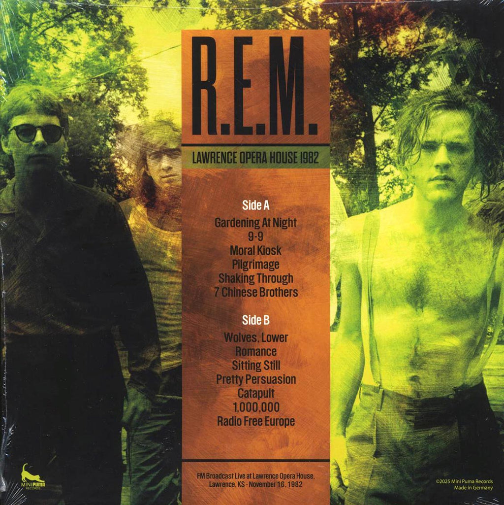 REM - Lawrence Opera House 1982 vinyl LP back cover
