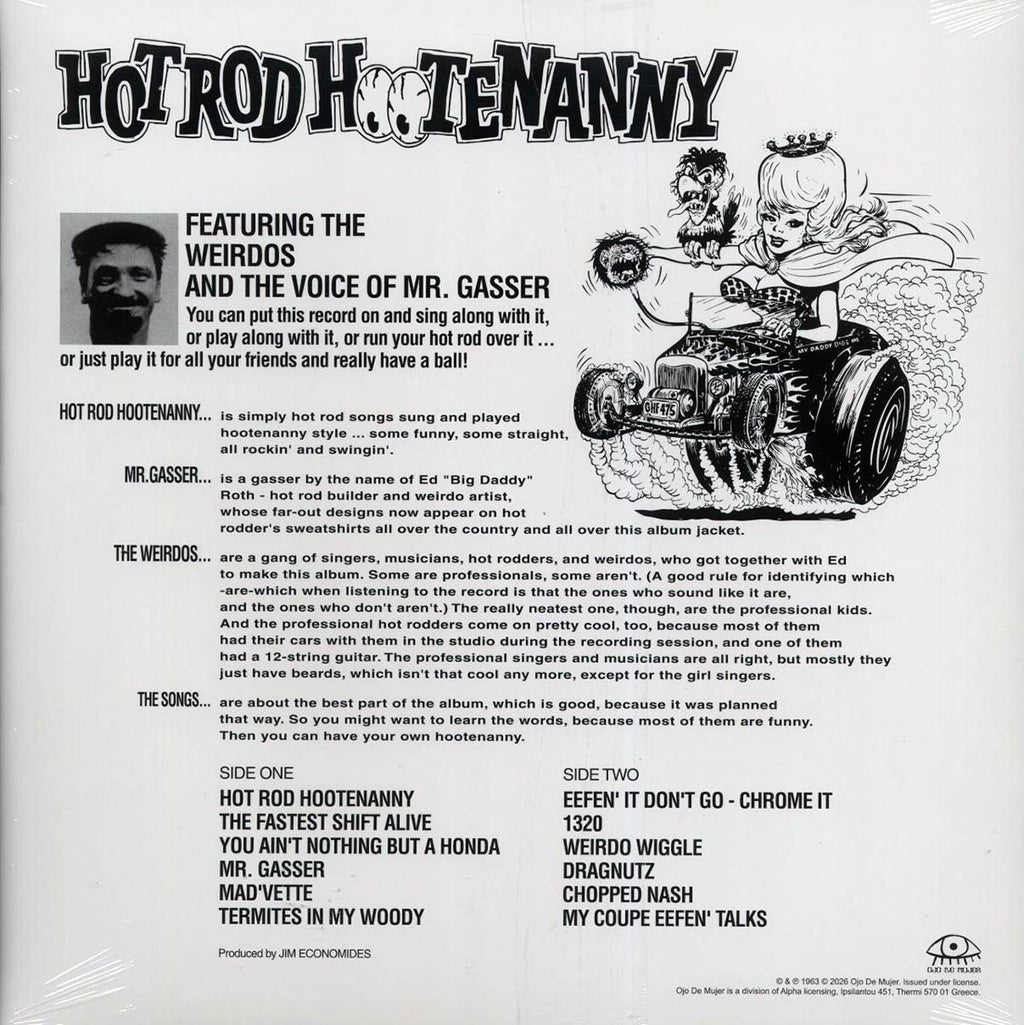 Mr. Gasser & The Weirdos - Hot Rod Hootenanny vinyl LP back cover