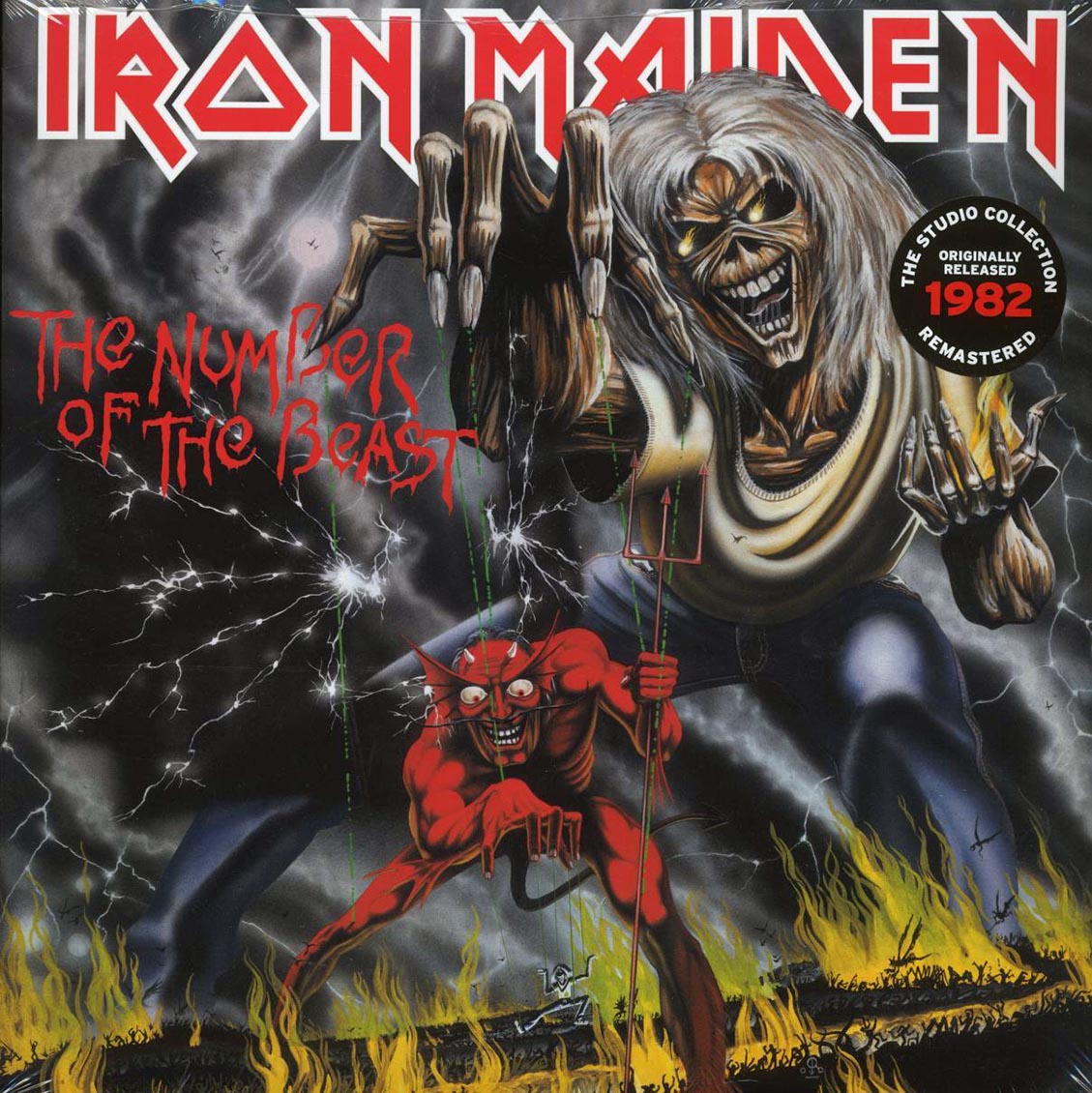 Iron Maiden - The Number Of The Beast (180g) (remastered) vinyl LP front cover