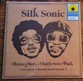An Evening With Silk Sonic transparent yellow vinyl LP cover