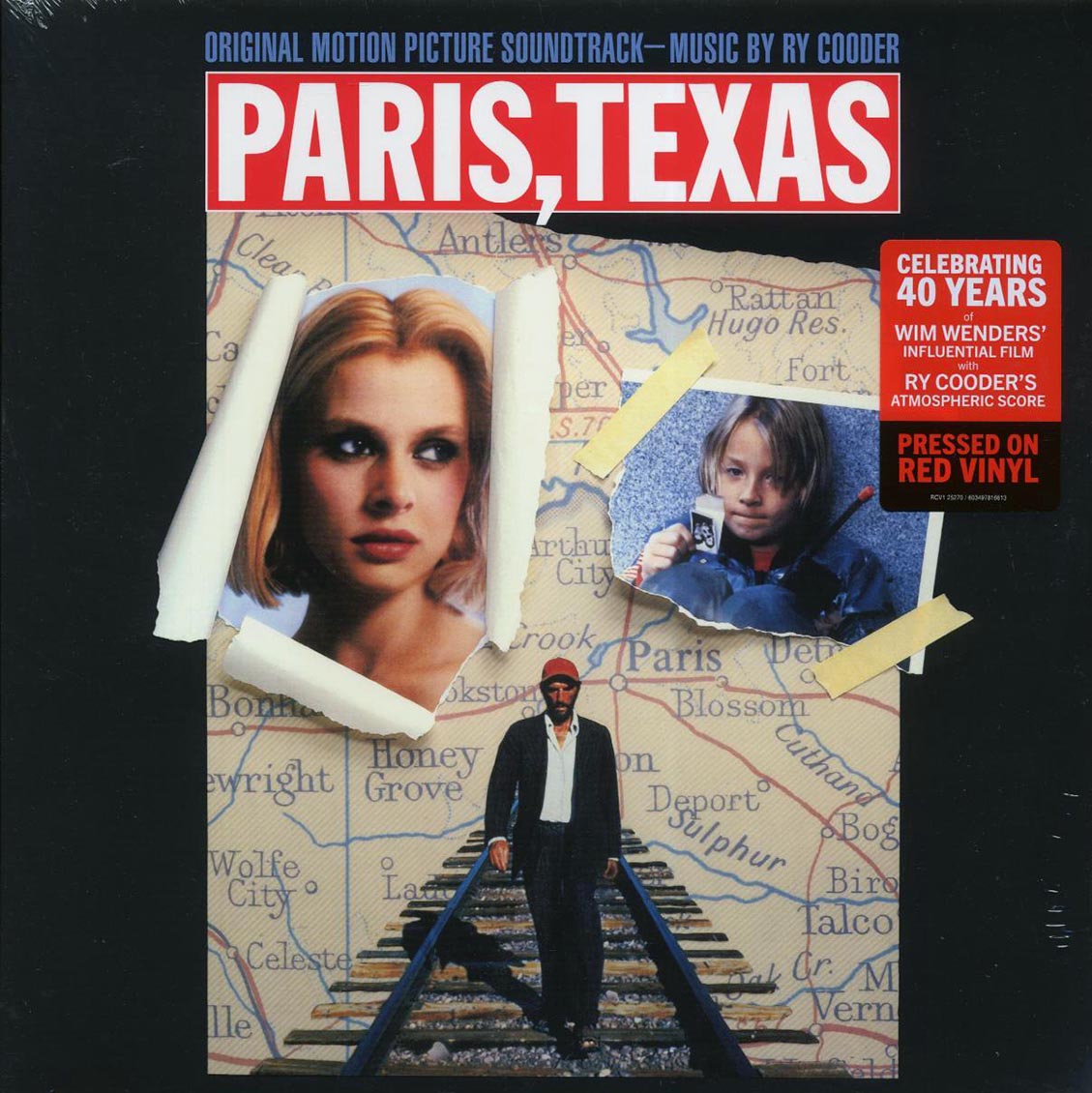 Ry Cooder - Paris, Texas: Original Motion Picture Soundtrack (red vinyl) (remastered) vinyl LP front cover