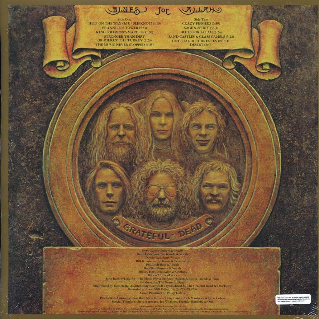 Grateful Dead - Blues For Allah (50th Anniv. Ed.) (green vinyl) vinyl LP back cover