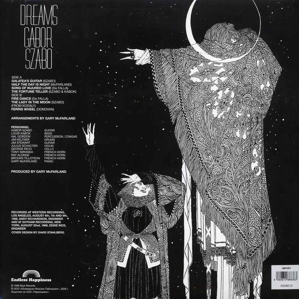 Gabor Szabo - Dreams vinyl LP back cover