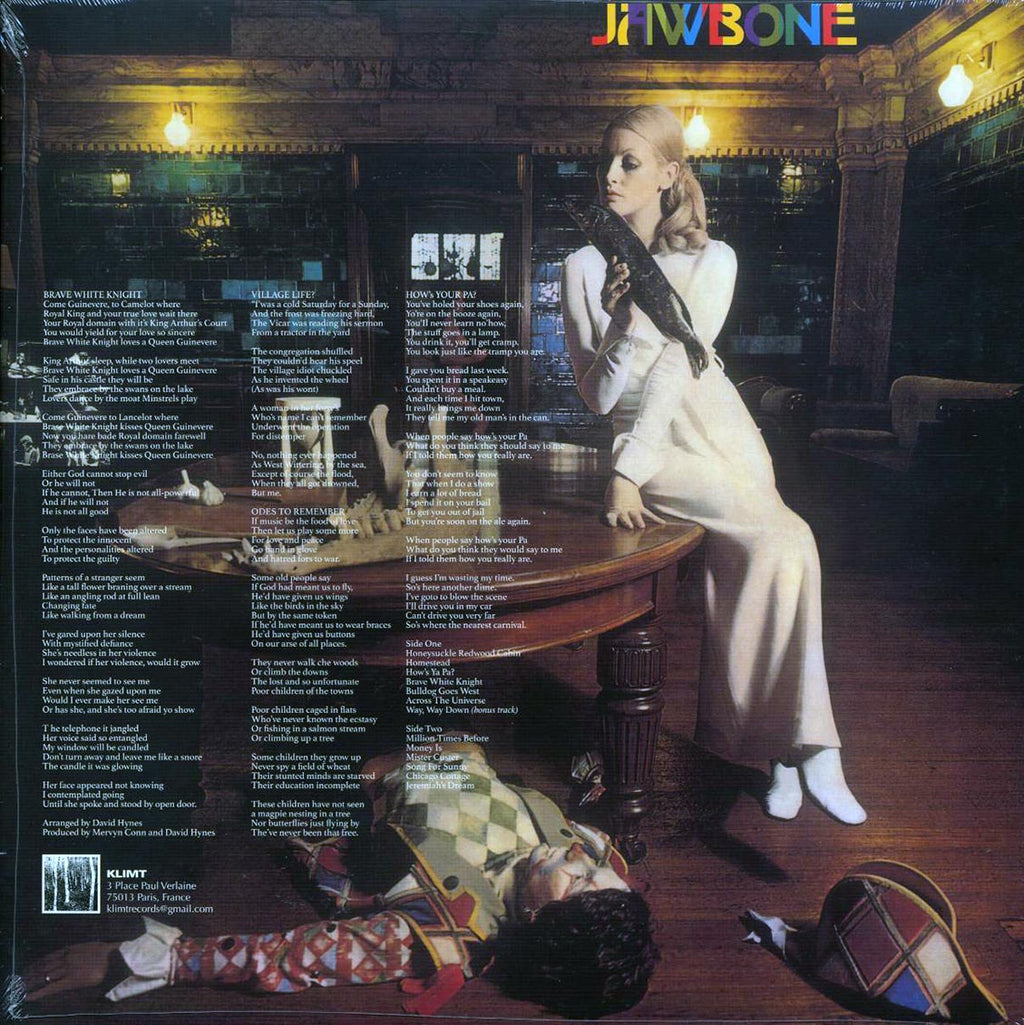 Jawbone - Jawbone (clear vinyl) vinyl LP back cover