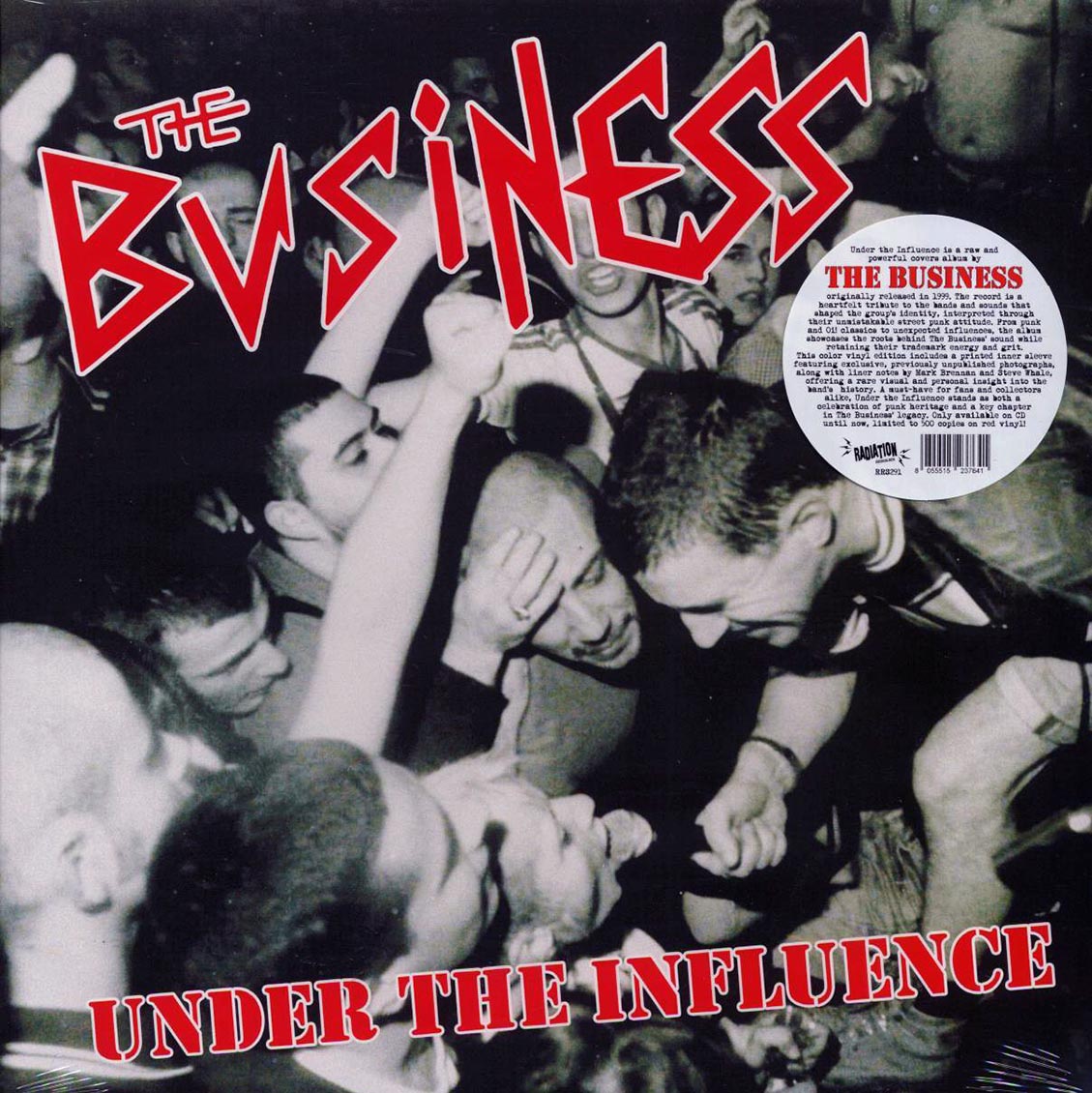 The Business - Under The Influence (ltd. 500 copies made) (red vinyl) vinyl LP front cover