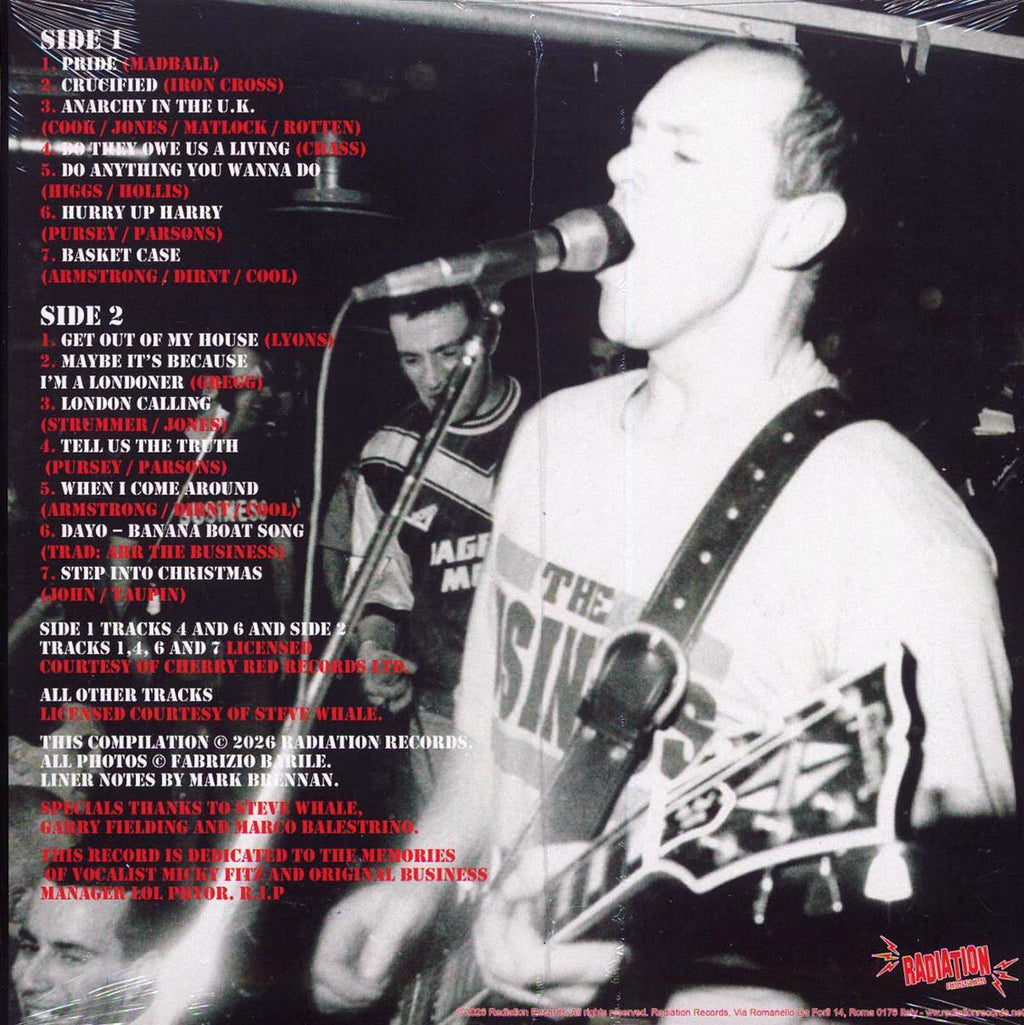 The Business - Under The Influence (ltd. 500 copies made) (red vinyl) vinyl LP back cover