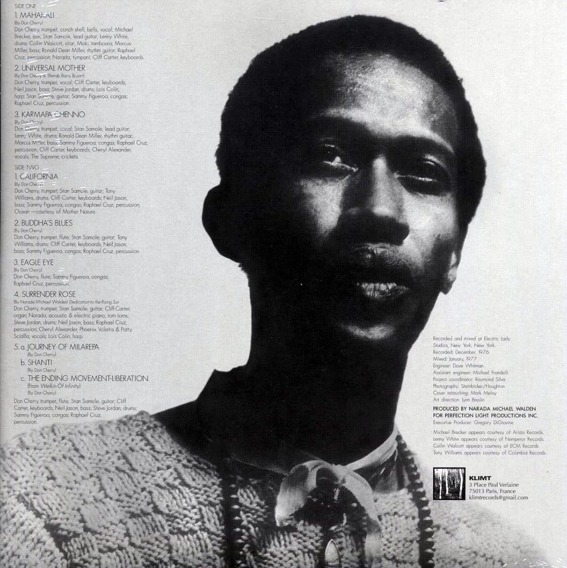 Don Cherry - Hear & Now (yellow vinyl) vinyl LP back cover