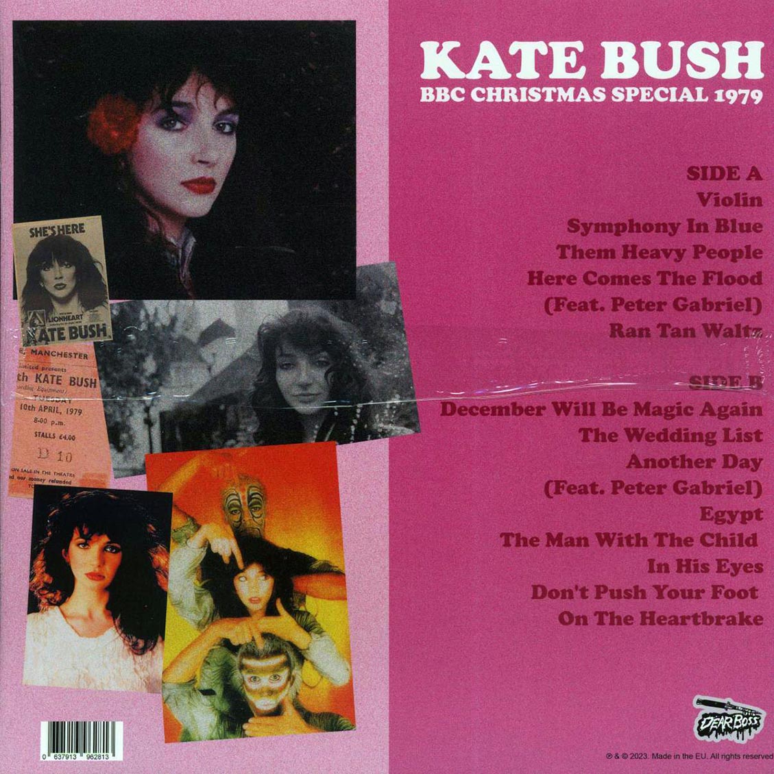 Kate Bush - BBC Christmas Special 1979 vinyl LP back cover