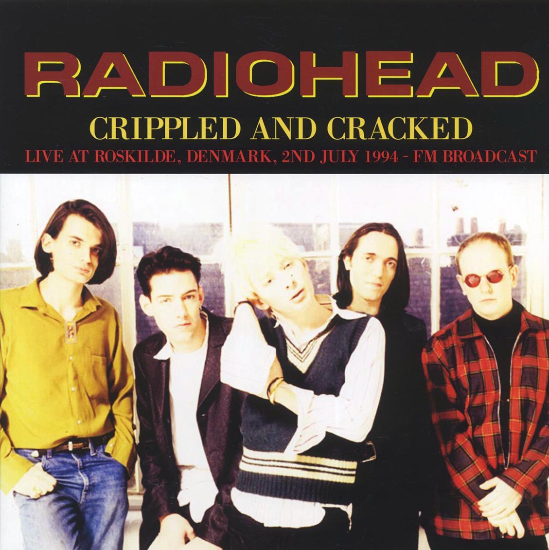 Radiohead - Crippled And Cracked: Live At Roskilde, Denmark, 2nd July 1994 (green vinyl) vinyl LP front cover