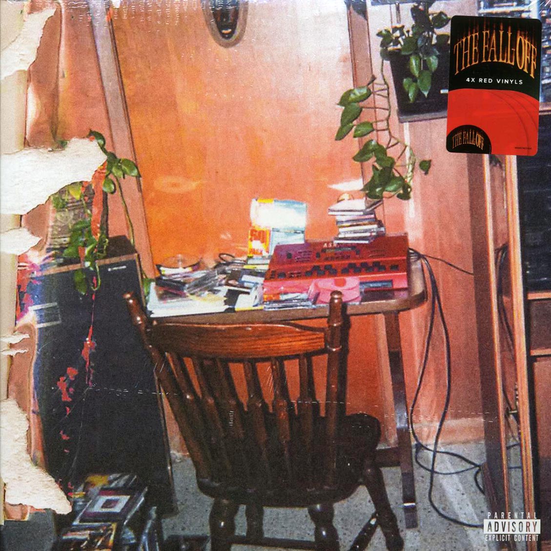 J Cole - The Fall-Off (4xLP) (red vinyl) vinyl LP front cover