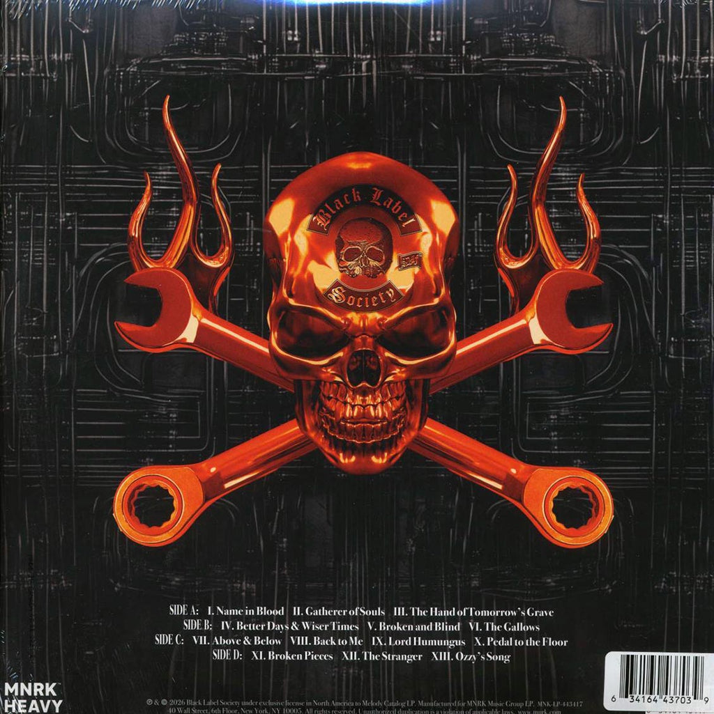 Black Label Society - Engines Of Demolition (ltd. ed.) (2xLP) (orange vinyl) vinyl LP back cover