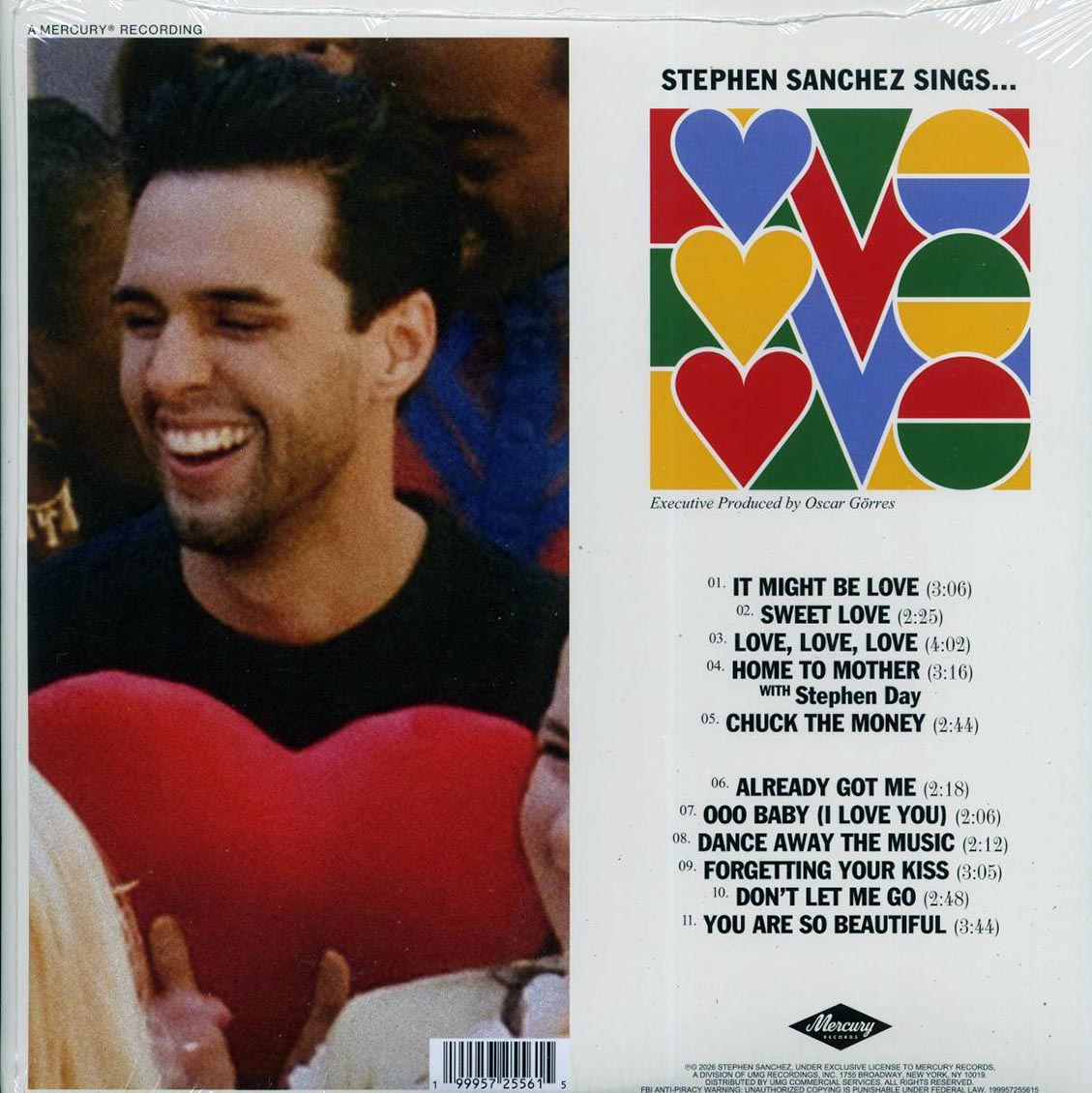 Stephen Sanchez - Love, Love, Love vinyl LP back cover