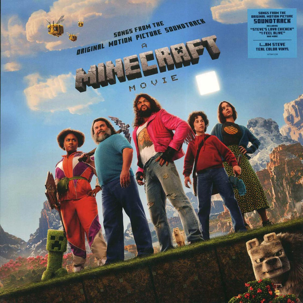 Various - A Minecraft Movie (Songs From The Original Motion Picture Soundtrack) (teal vinyl) vinyl LP front cover