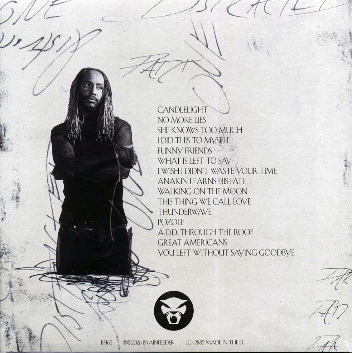 Thundercat - Distracted (red vinyl) vinyl LP back cover