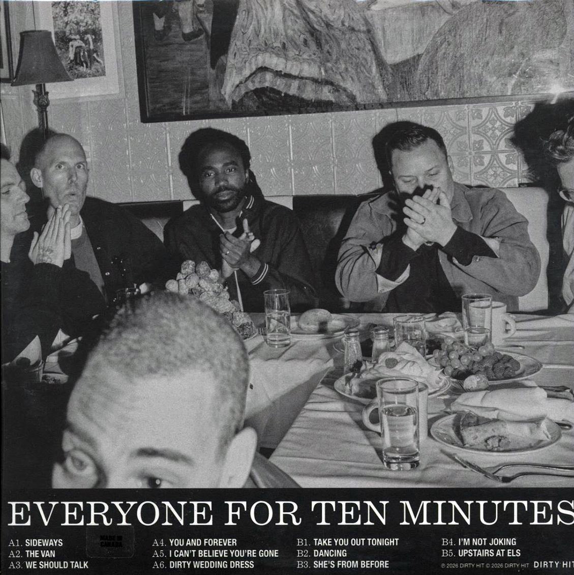 Bleachers - Everyone For Ten Minutes (white vinyl) vinyl LP back cover
