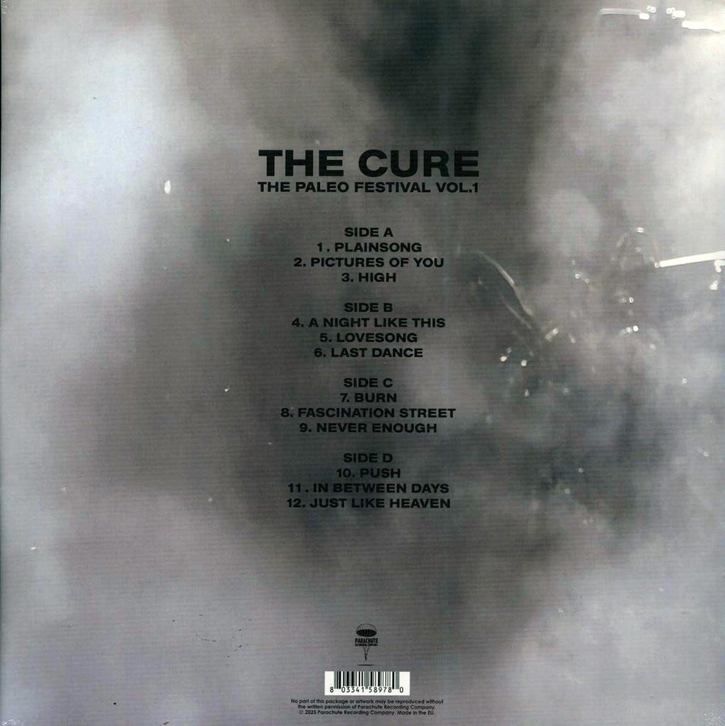 The Cure - The Paleo Festival Volume 1 (2xLP) vinyl LP back cover