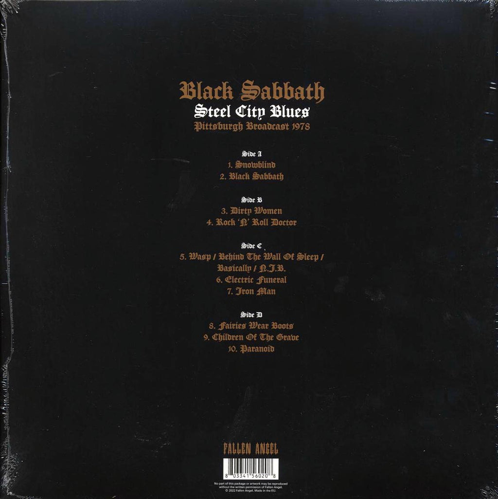 Black Sabbath - Steel City Blues: Pittsburgh Broadcast 1978 (2xLP) vinyl LP back cover
