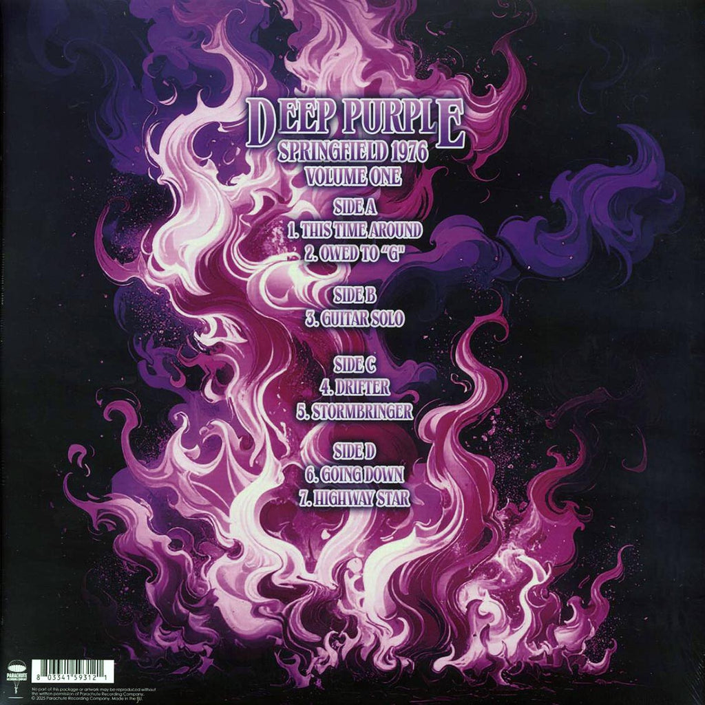 Deep Purple - Springfield 1976 Volume 2 (2xLP) vinyl LP back cover