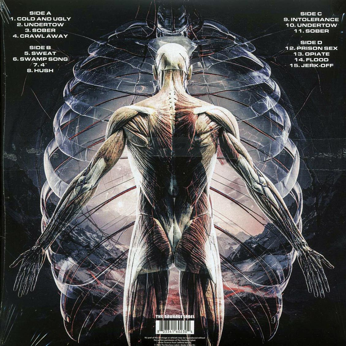 Tool - Live At The Jello Loft (2xLP) (clear vinyl) vinyl LP back cover