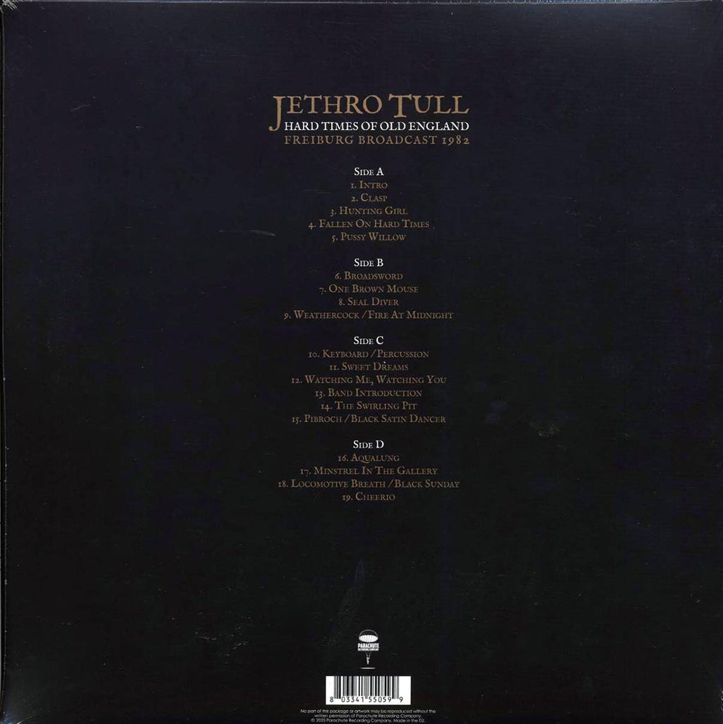 Jethro Tull - Hard Times Of Old England: Freiburg Broadcast 1982 (2xLP) vinyl LP back cover