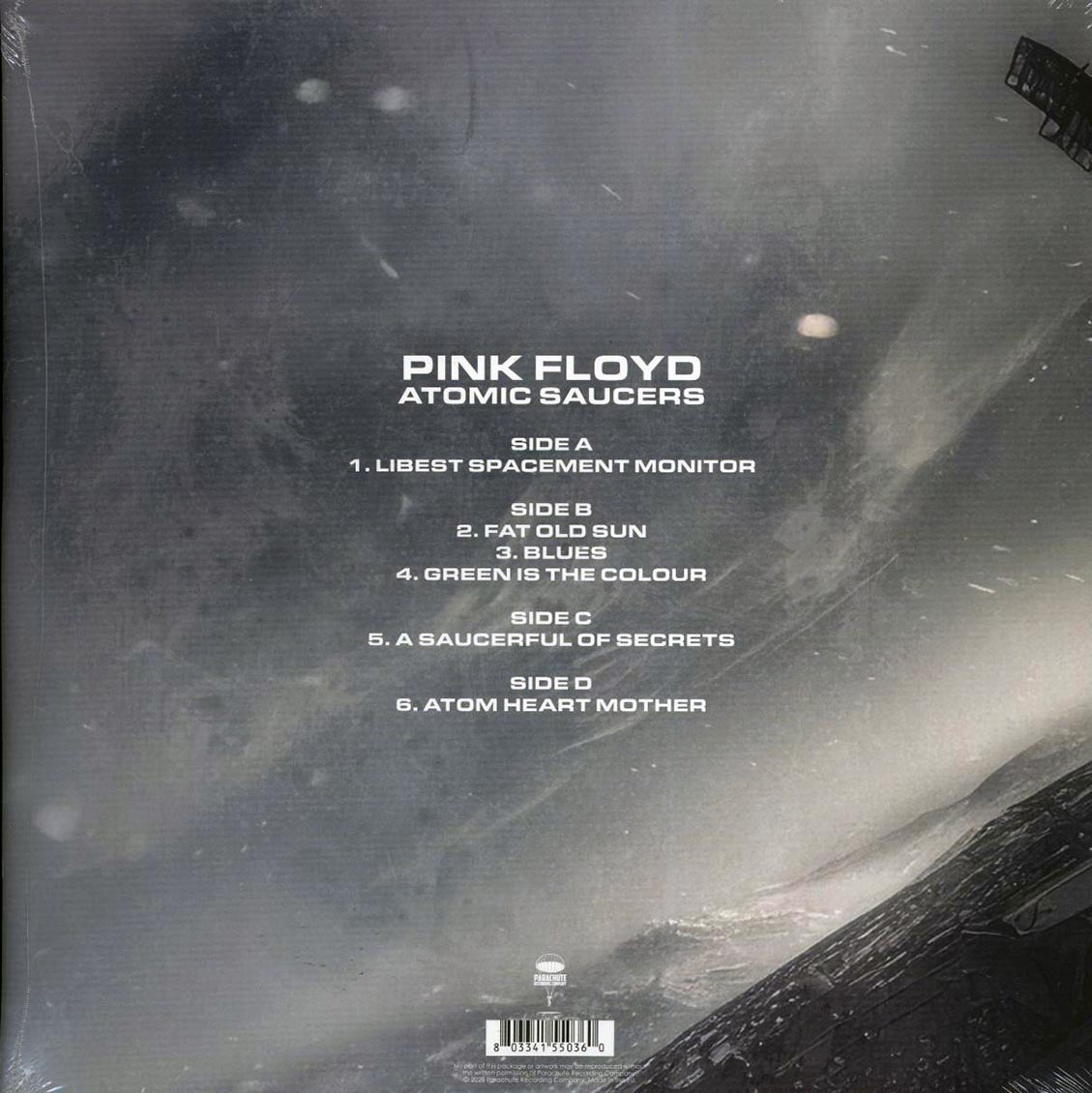 Pink Floyd - Atomic Saucers: Gothenburg, Sweden November 11, 1970 (2xLP) vinyl LP back cover