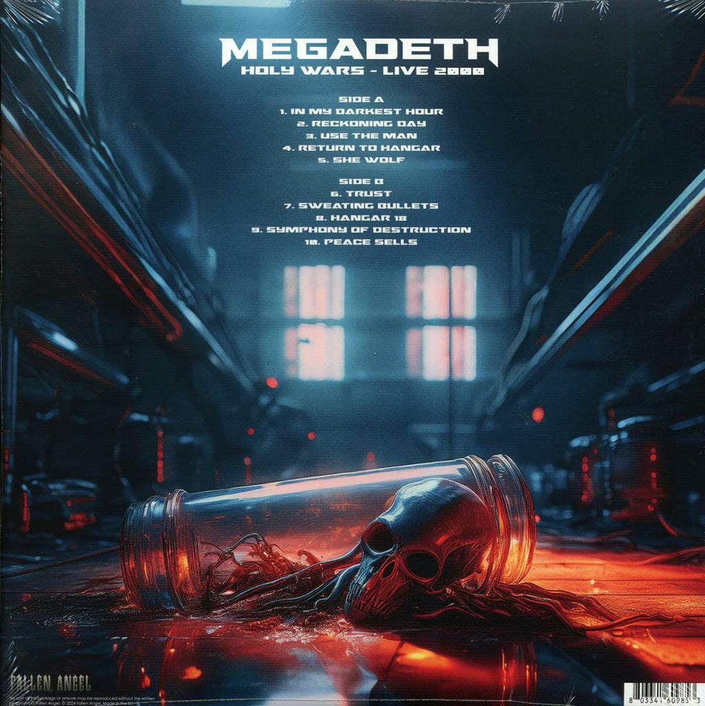 Megadeth - Holy Wars: Live 2000 (red/black splatter vinyl) vinyl LP back cover