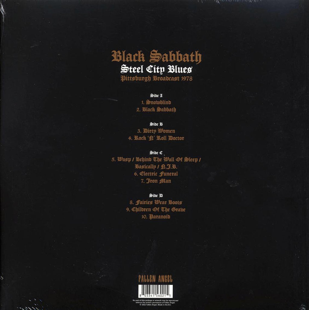 Black Sabbath - Steel City Blues: Pittsburgh Broadcast 1978 (2xLP) (clear vinyl) vinyl LP back cover