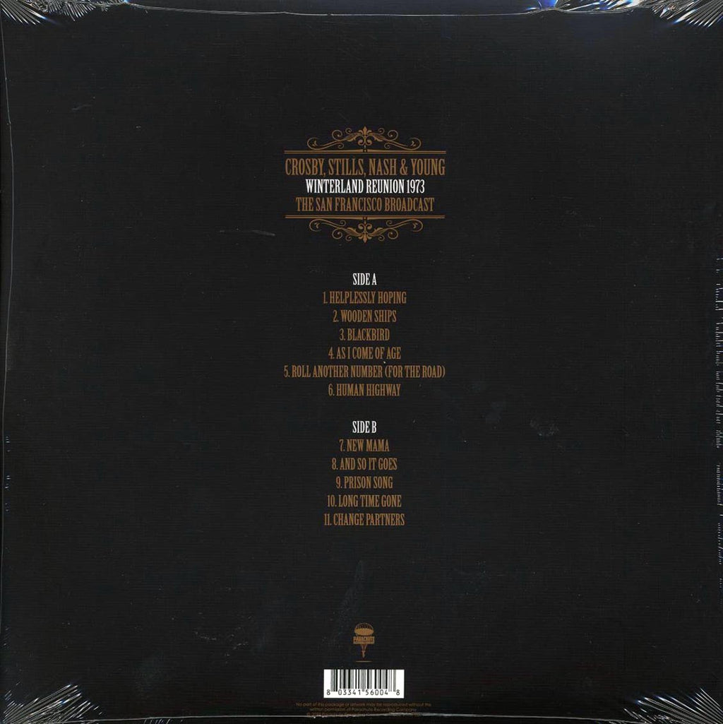 Crosby, Stills, Nash & Young - Winterland Reunion 1973: The San Francisco Broadcast vinyl LP back cover